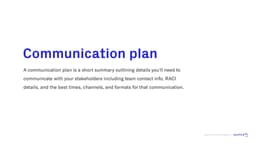 Communication Plan