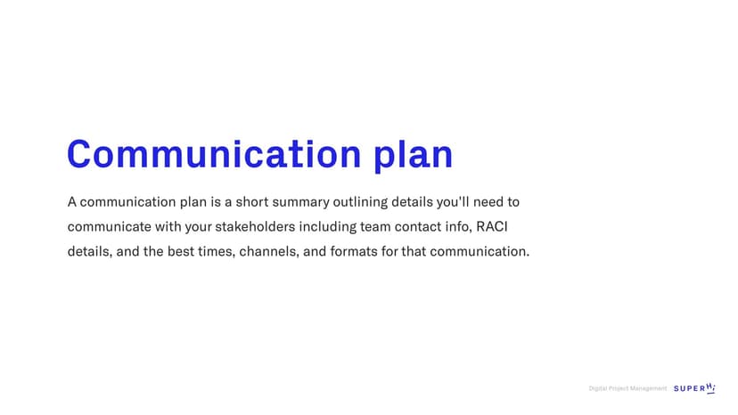 Communication Plan