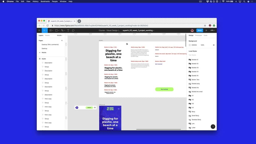 Project: Finishing Mobile Homepage