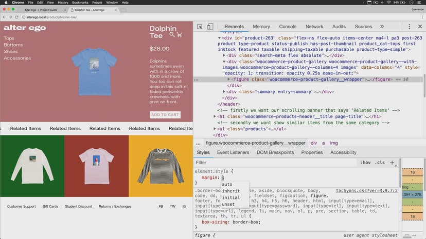 Product page layout tweaks