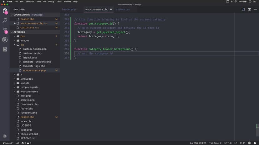 Displaying custom category colors