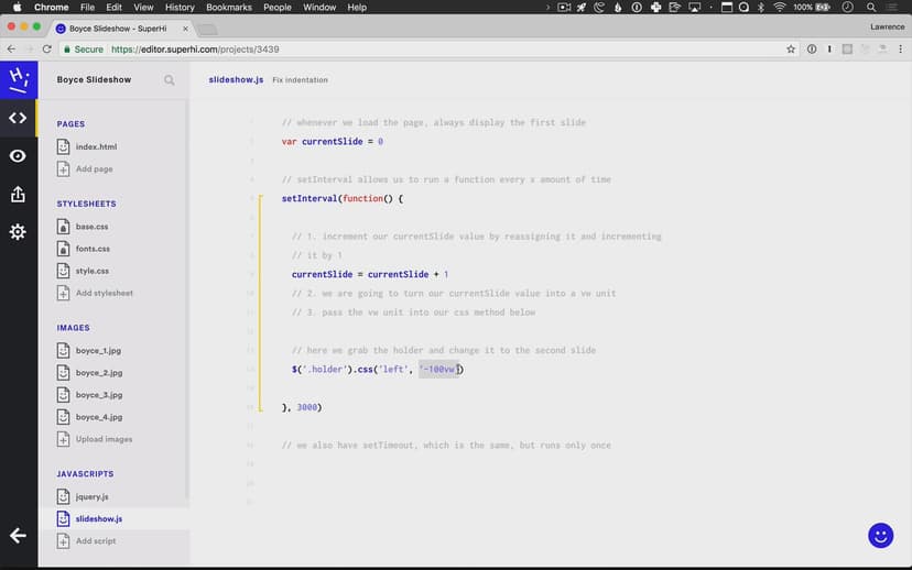 Moving to the next slide dynamically