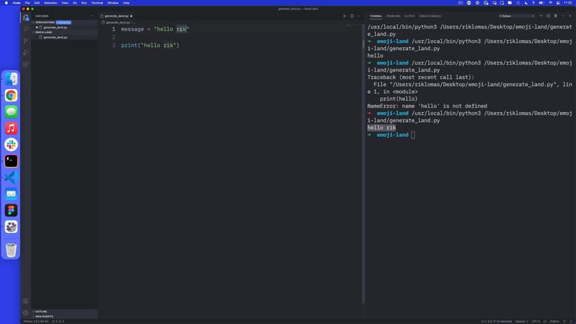 Instructions and variables in Python