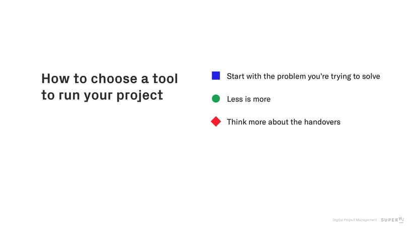 Choosing Tools