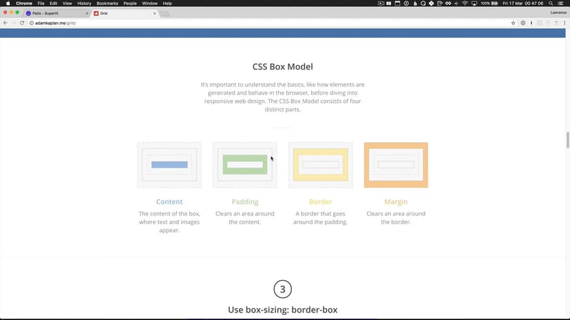 Padding, margins and the box model