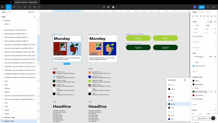 Introducing Exercise 1: Design Styles