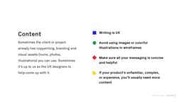 Wireframing content