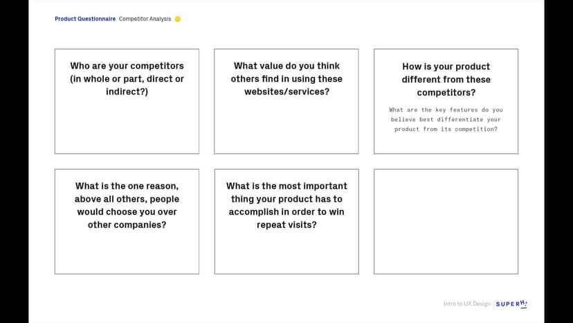 UX questionnaire