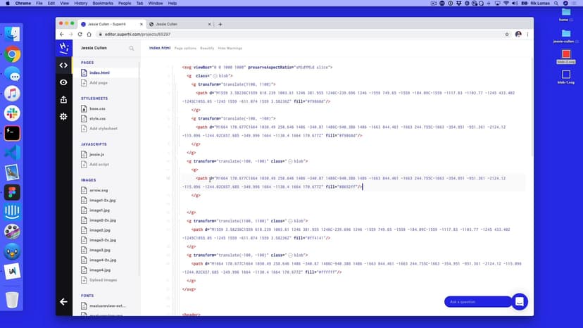 Adding multiple blobs per section